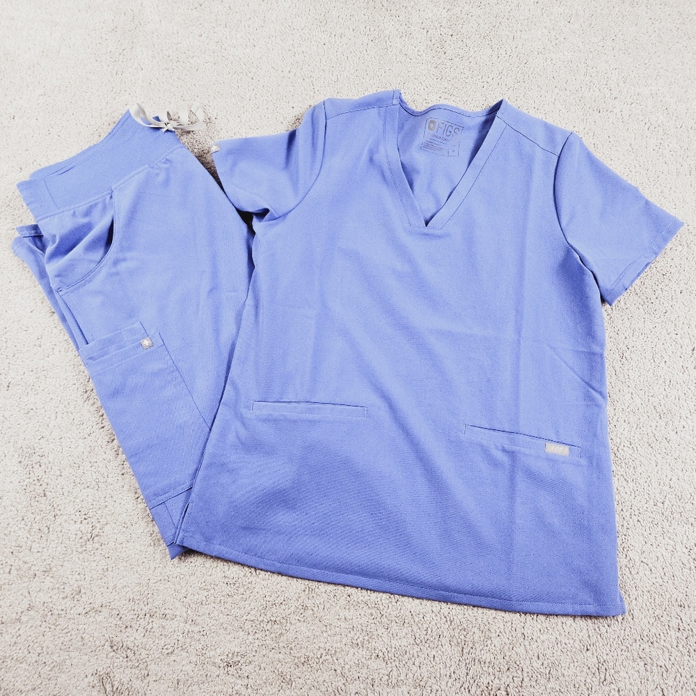 Figs Blue Scrub Set for Women